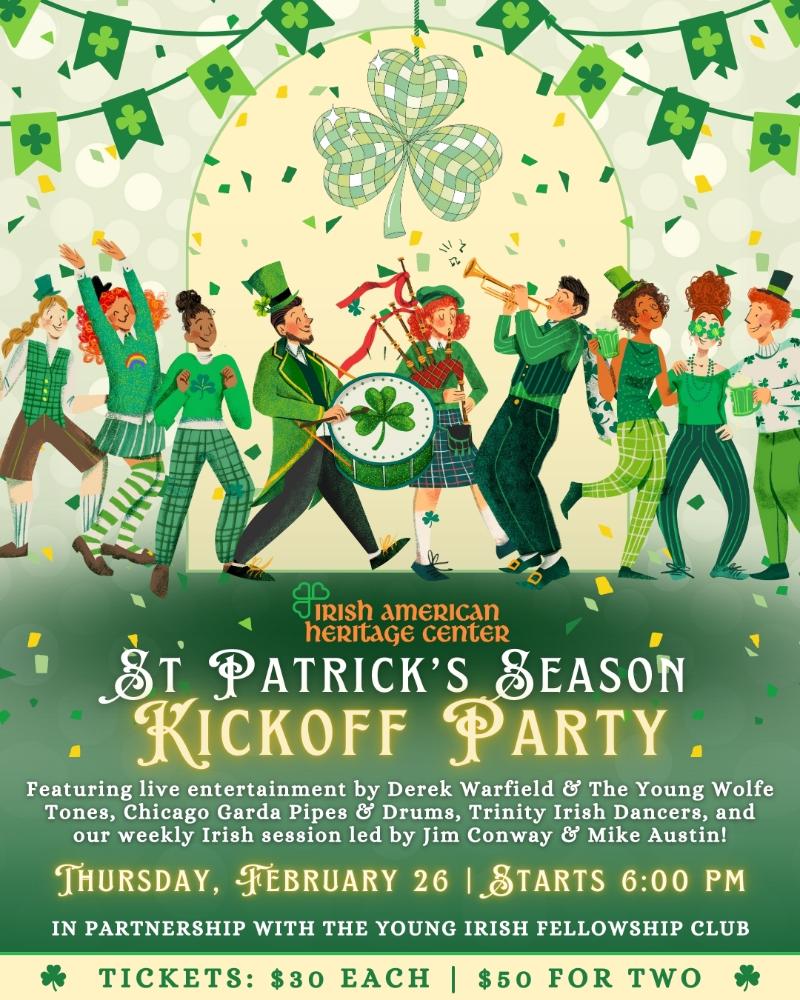 St Patrick’s Kickoff Party - w/ Derek Warfield & The Young Wolfe Tones